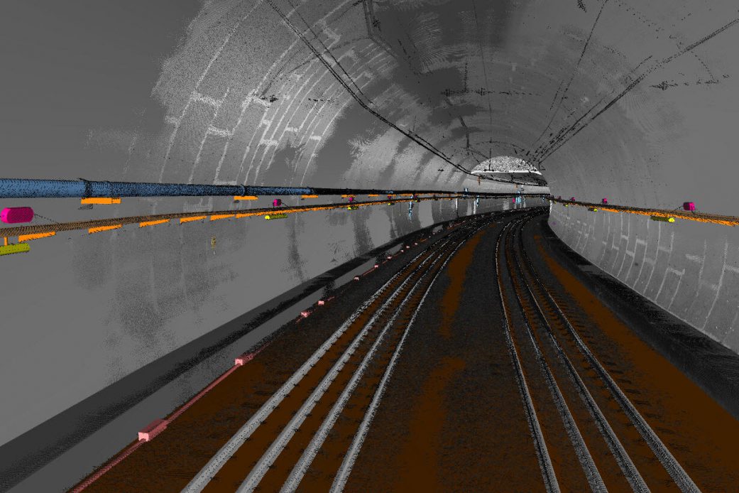 3D model railway tunnel
